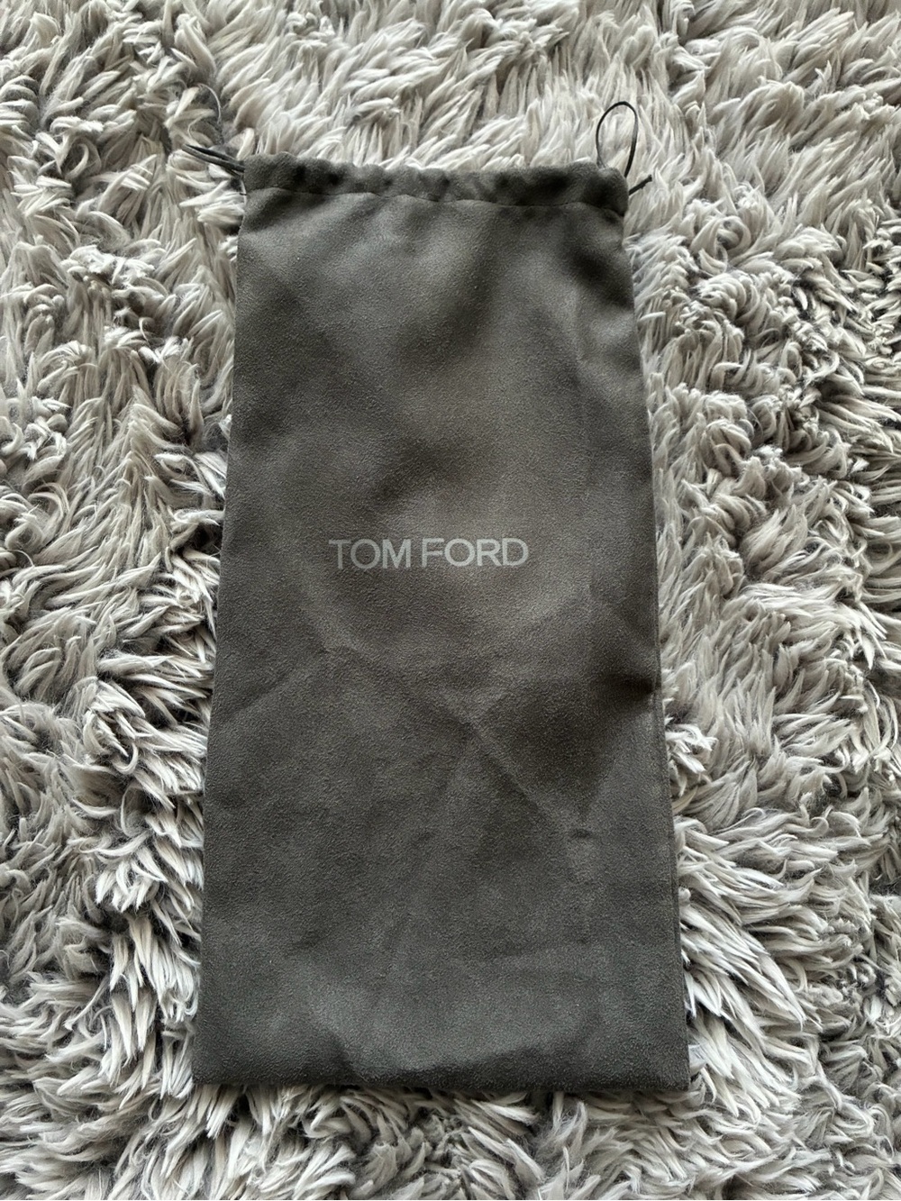Tom Ford Gray Drawstring Accessory Pouch